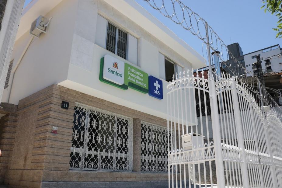 Fachada da Policlínica José Menino. #Paratodosverem
