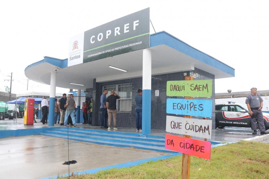 sede da nova zeladoria na entrada de Santos. #Paratodosverem