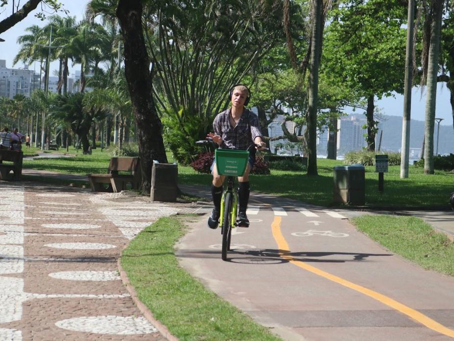 Bike Santos na orla. #Paratodosverem