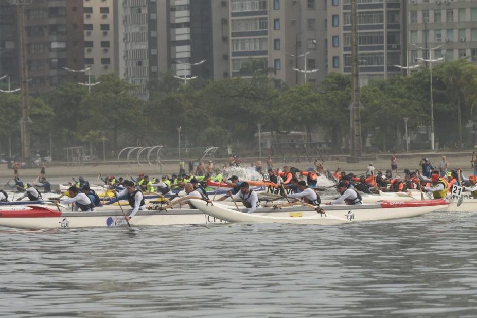 Largada da Volta à Ilha de Santo Amaro. #Paratodosverem