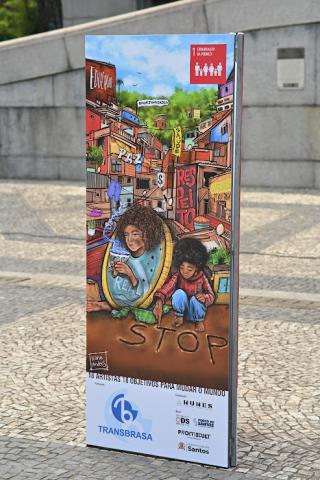 painel de exposição sobre a ODS #áparatodosverem