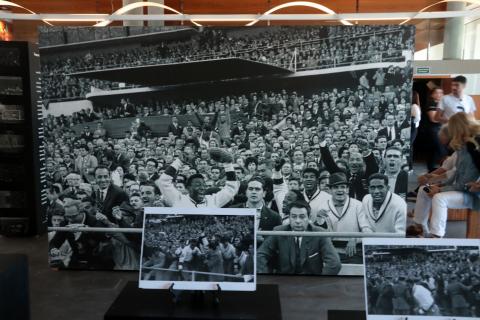 Foto no Museu Pelé. #Paratodosverem