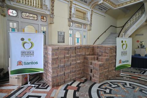 cestas na sede do fundo social #paratodosverem