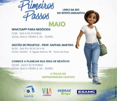 Card do Programa Primeiros Passos. #Paratodosverem