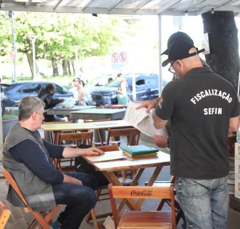 fiscais atuando em comércios #paratodosverem 