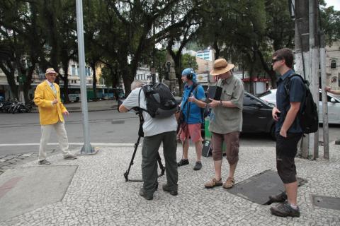 Gravação de curta-metragem em Santos. #Paratodosverem.