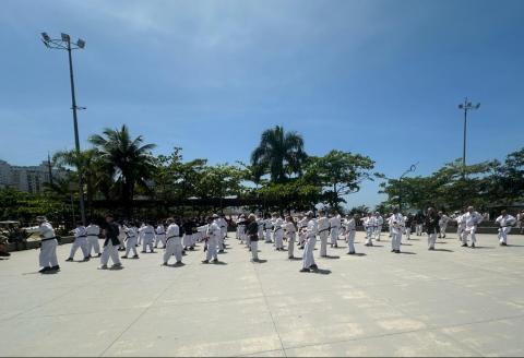 Demonstração de caratê. #Paratodosverem