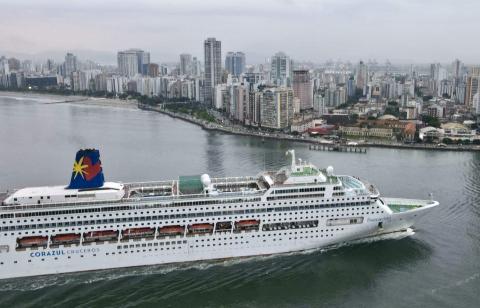 Navio Buenavista em Santos. #Paratodosverem