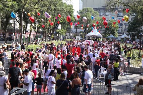 Praça Mauá recebeu o evento. Foto: Carlos Nogueira Ação do Coração na Praça Mauá. #Paratodosverem
