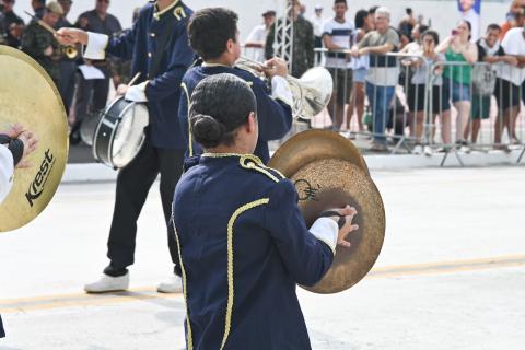 Desfile Cívico-Militar fez parte das comemorações. Foto: Henrique Teixeira Desfile na Zona Noroeste. #Paratodosverem