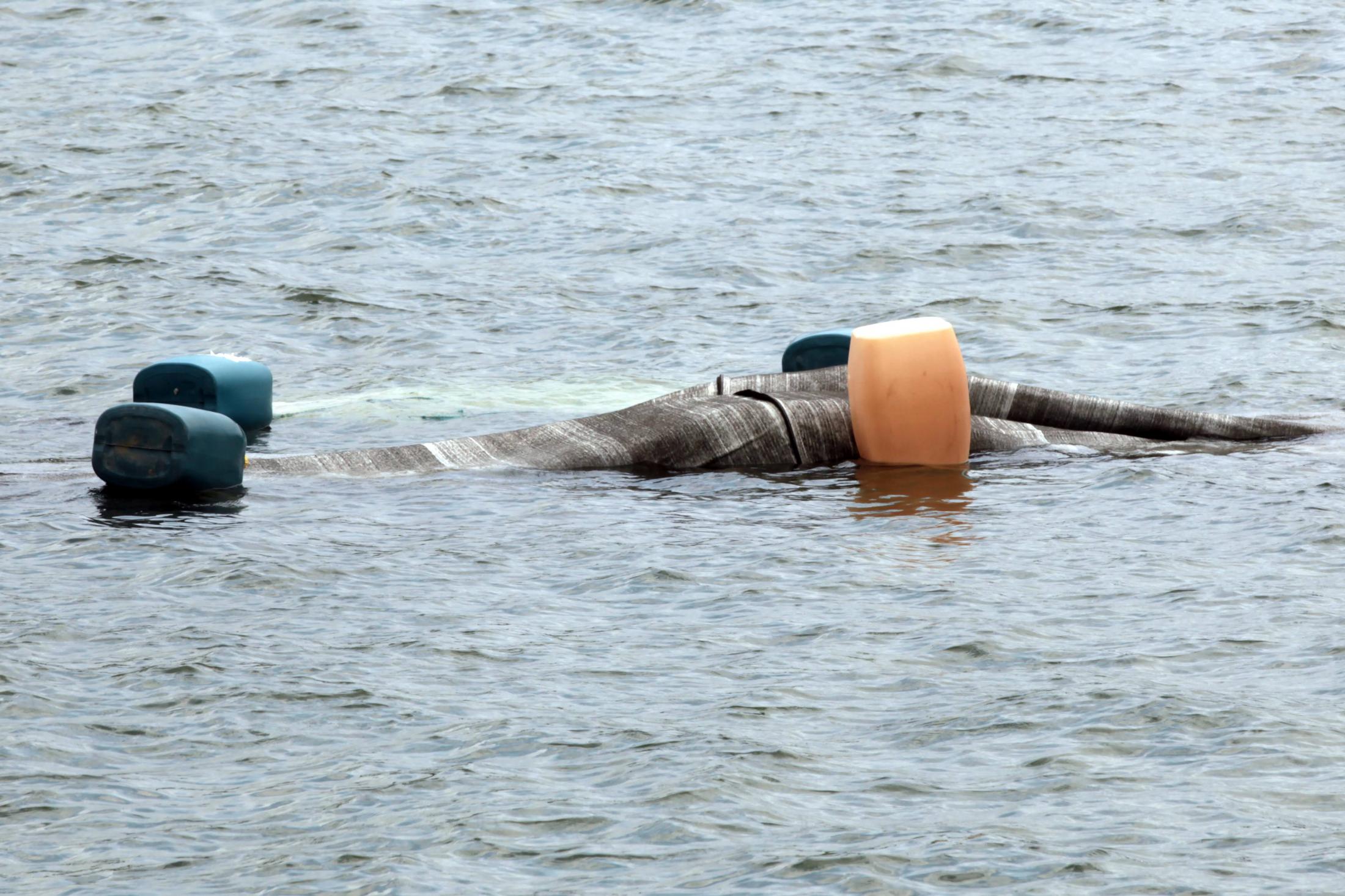 Barreira submersa na Ponta da Praia em 2018