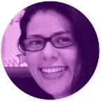 Círculo roxo com