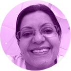 Círculo roxo com