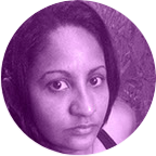 Círculo roxo com