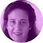 Círculo roxo com