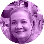 Círculo roxo com